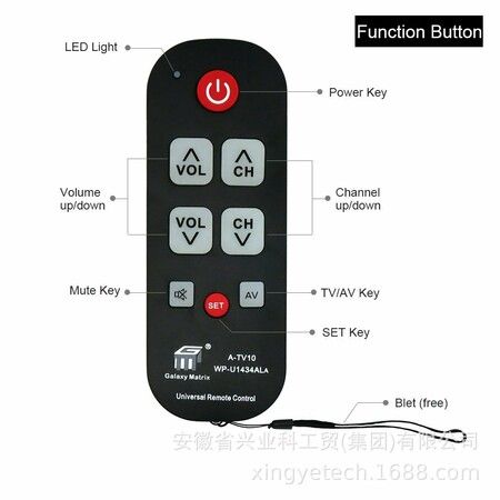 Easy-to-Use TV Remote for Seniors and Kids: Large Buttons, Universal Compatibility, and Enhanced Accessibility