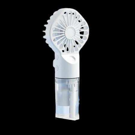 Handheld Portable Water Misting Fan/Steamer Spray Cooling Fans with 4 Speeds and Water Spray for Outdoor Indoor White