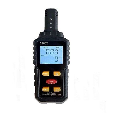 3-in-1 EMF Detector for Home, Office, and Ghost Hunting: Detects Electric and Magnetic Fields, Radio Waves, Easy-to-Read LCD Display, Compact and Portable