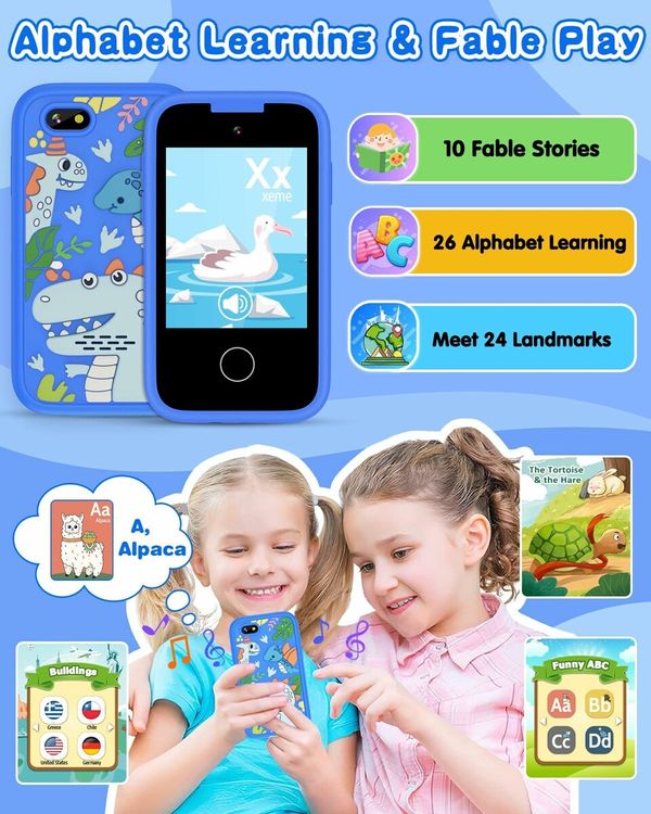 Smart Phone Toy with Touch Screen, Dual Camera, and Learning Games