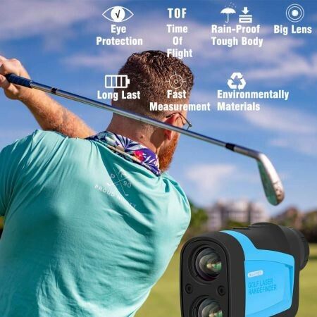 Precision Golf Rangefinder with Laser Binoculars, 660 Yard Range, and Slope/Pin/Scanning Modes