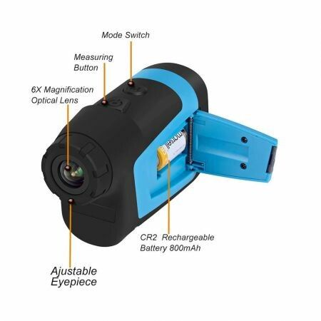 Precision Golf Rangefinder with Laser Binoculars, 660 Yard Range, and Slope/Pin/Scanning Modes