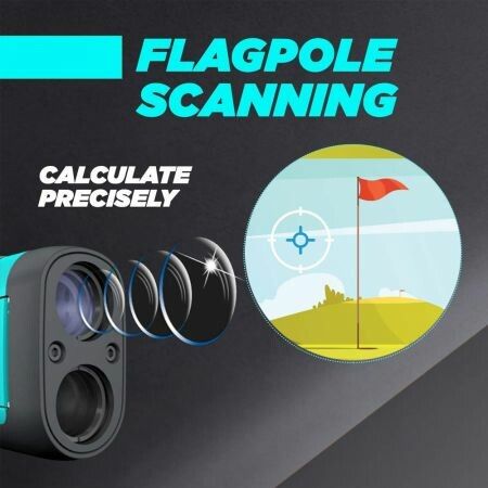 Precision Golf Rangefinder with Laser Binoculars, 660 Yard Range, and Slope/Pin/Scanning Modes