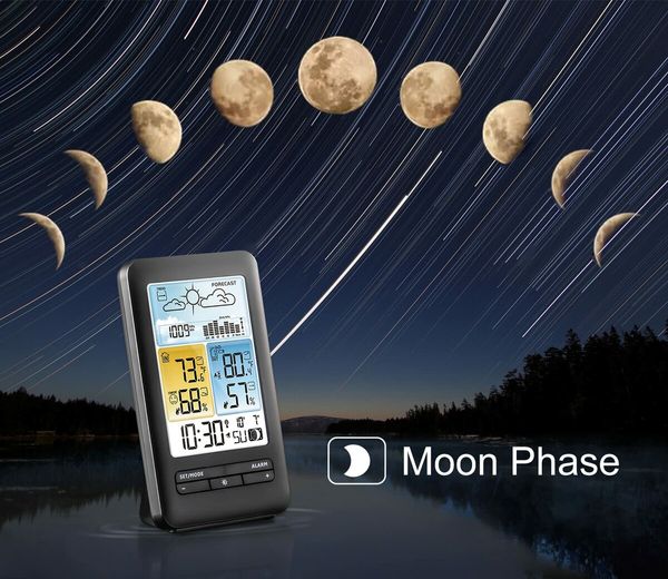 Wireless Weather Station with Indoor and Outdoor Thermometer and Humidity Monitor