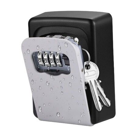 4-Digit Combination Key Lock Box for Indoor and Outdoor Use - Perfect for Homes, Hotels, and More!