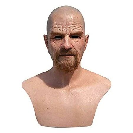 Supersoft Latex Halloween Mask: Transform into a Realistic Old Man for Spooky Cosplay