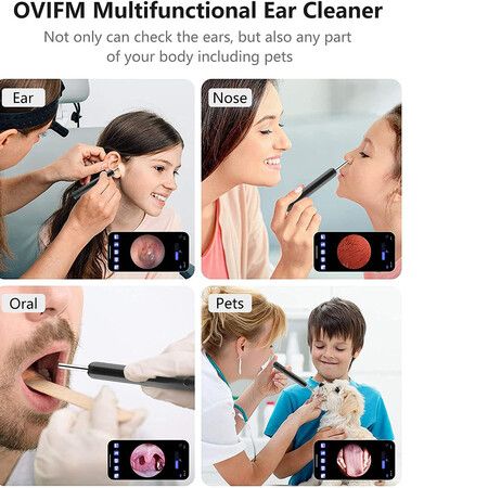 Ear Wax Removal Tool with Camera: Ear Cleaner Kit for Kids, and Pets