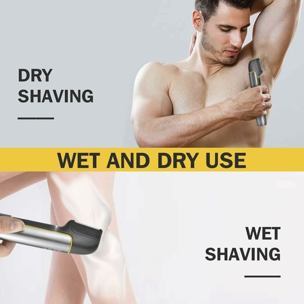 Rechargeable Body Hair Trimmer for Men and Women - Groin and Pubic Hair Trimmer