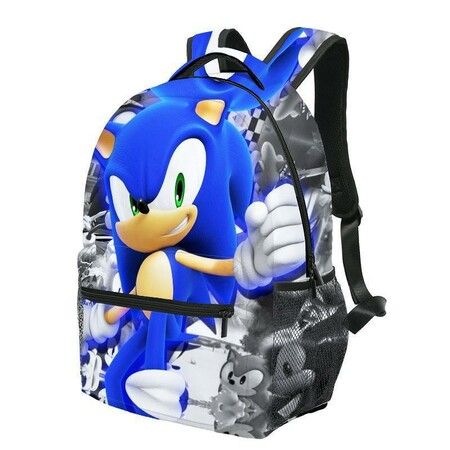 Sonic Adventure 3D Dual-Sided Shoulder Backpack for Kids and Teens, Perfect for School and Play