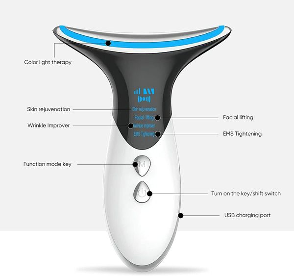 4-in-1 Face and Neck Massager: Lift, Tone, and Reduce Double Chin