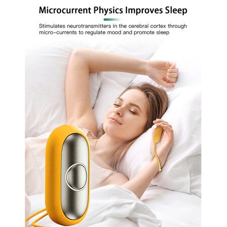 Handheld Sleep Aid Device: Microcurrent Sleep Instrument (Yellow)