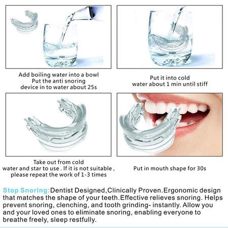 1 pack Anti-Snoring Mouthpiece: Snore Stopper for Men and Women