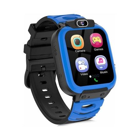 Kids Smart Watch with Phone Functionality, GPS Tracking, and Fun Features for Children Ages 3-14 (Blue)