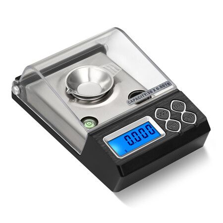 High Precision Digital Scale with 0.001g/1mg Accuracy Perfect for Weighing Jewelry, Carats, and Grains, Ideal for Labs & Professionals