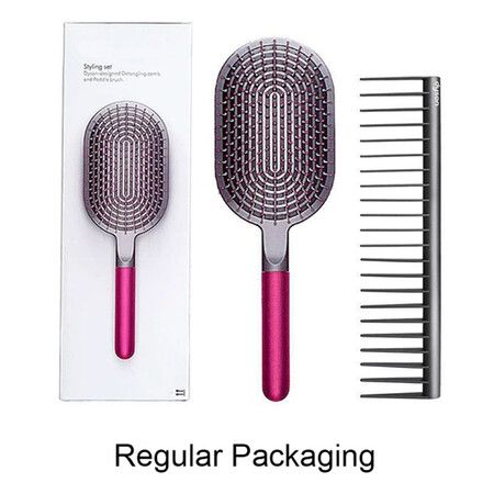 Dyson Compatible Comb Brush Set - Wide Tooth Hair Comb, Air Detangling Rake, and Massaging Sharon Brush for Tangle-Free Hair