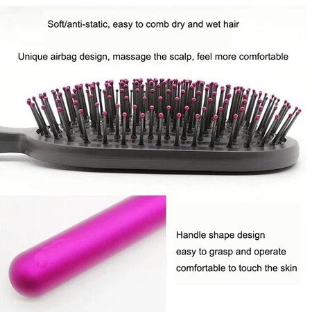 Dyson Compatible Comb Brush Set - Wide Tooth Hair Comb, Air Detangling Rake, and Massaging Sharon Brush for Tangle-Free Hair