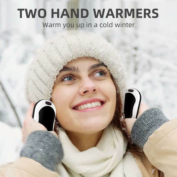 Rechargeable 10000mAh Hand Warmer Pocket Heater: 12Hrs Long-Lasting Heat for Outdoor Activities and Cold Weather Relief