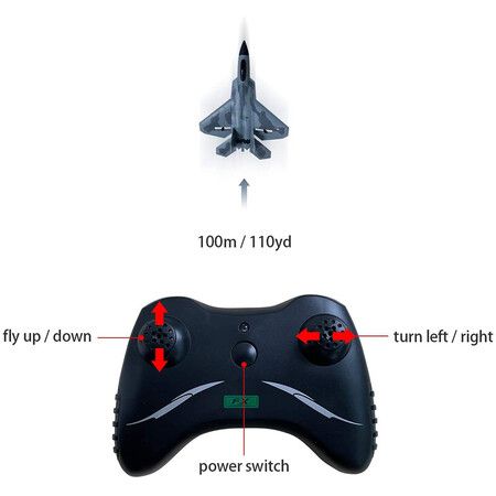 Ready-to-Fly F-22 RC Plane with 2.4GHz Remote Control Easy to Fly RC Glider