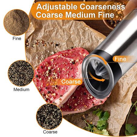 Rechargeable Electric Salt and Pepper Grinder with USB Gravity: Grind Effortlessly with Battery Power