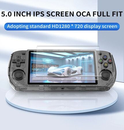 5" Retro Handheld Game Console with IPS Screen, 20000+ Classic Games, and Open Source Functionality (16G/128G, Blue)