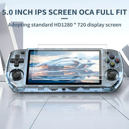 5" Retro Handheld Game Console with IPS Screen, 10000+ Classic Games, and Open Source Functionality (16G/64G, Black)