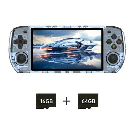 5" Retro Handheld Game Console with IPS Screen, 10000+ Classic Games, and Open Source Functionality (16G/64G, Black)