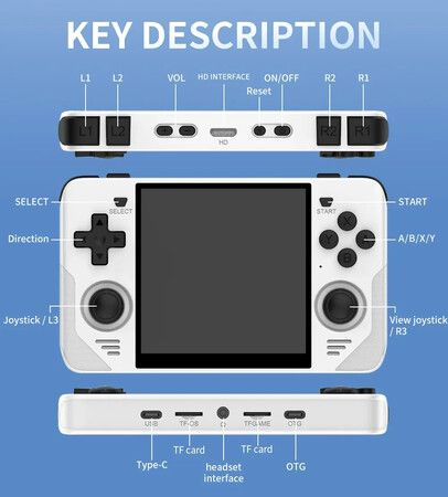 Retro Handheld Game Console with 16G 128G 20000+ Classic Games, Stunning IPS Screen, 5G Wifi Bluetooth Great Gift