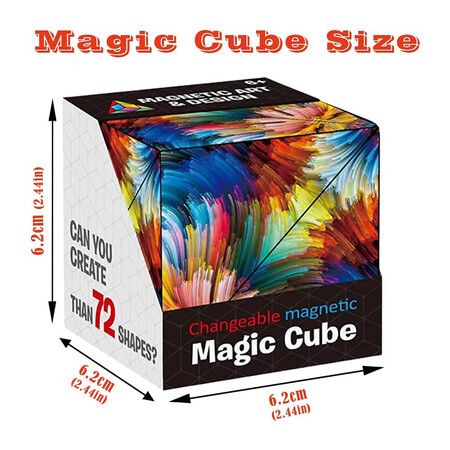 Interactive Magic Cube: Shape-Shifting Puzzle Box Toy for Kids Ages 3+ (Chaos Design)