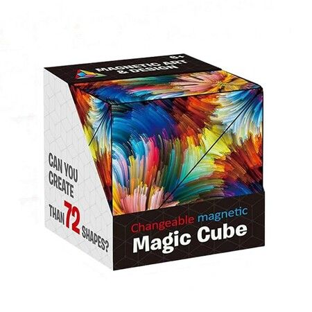 Interactive Magic Cube: Shape-Shifting Puzzle Box Toy for Kids Ages 3+ (Chaos Design)