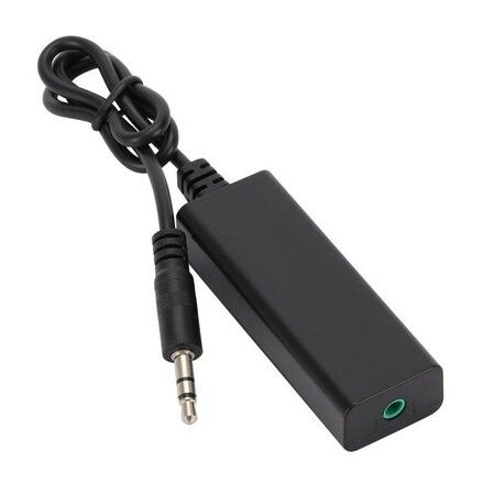 Ground Loop Noise Isolator for Car and Home Audio with 3.5mm Cable (Black)