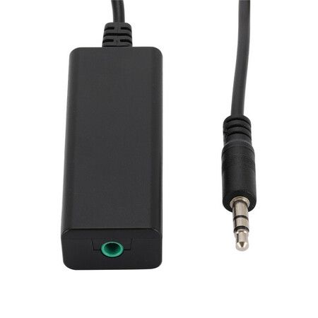 Ground Loop Noise Isolator for Car and Home Audio with 3.5mm Cable (Black)