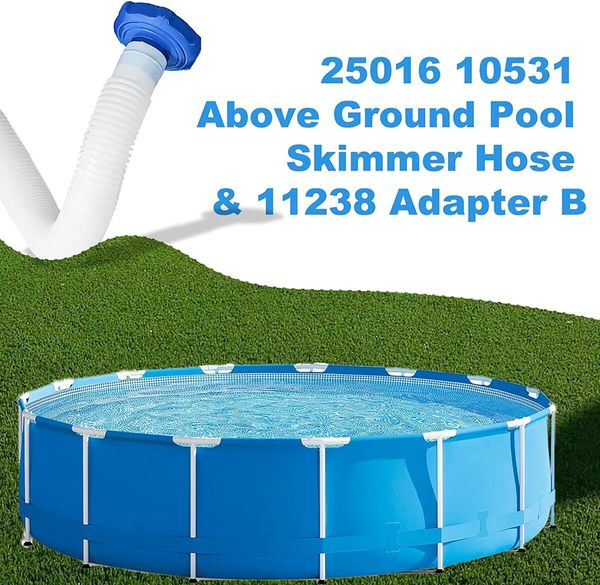 25016 Above Ground Swimming Pool Kit: Includes 11238 Adapter B and 10531 Skimmer Hose for Intex Surface Skimmer