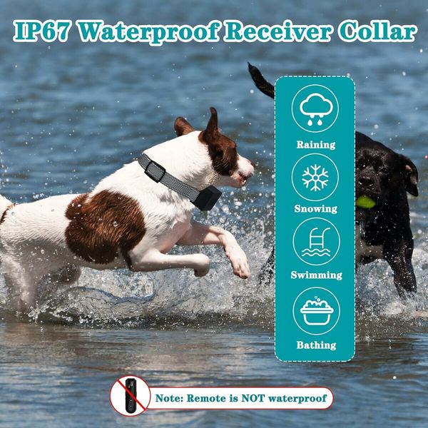 2 Dogs Effective Anti-Bark Dog Shock Collar with Remote Range up to 2600FT large areas for Small Medium Large Dogs 8 to 120lbs