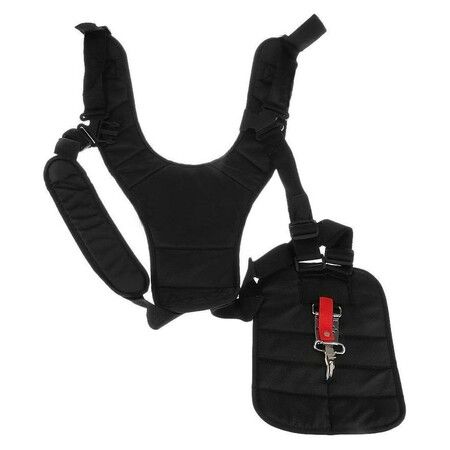 Black Comfort Shoulder Strap for Brushcutters and Trimmers: Double Shoulder Design for Maximum Comfort and Support