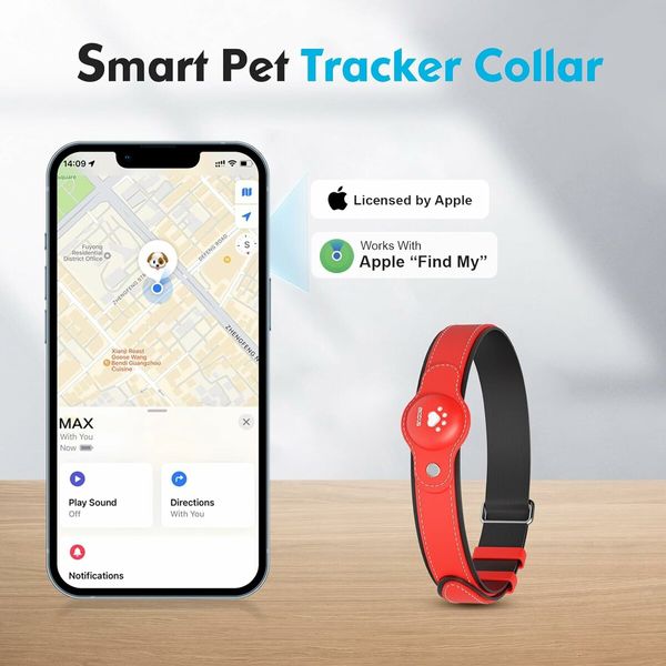 GPS Dog Tracker Collar: Real-Time Location, No Monthly Fee - For iOS Only