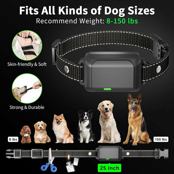 Waterproof Electric Dog Shock Collar with 3 Training Modes for Small and Medium Dogs