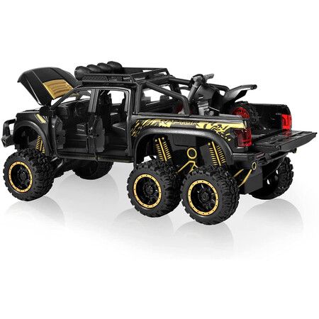 Rugged Off-Road F-150 Toy Truck: 1/28 Scale Diecast Metal Model for Adventure-Seekers (Black)