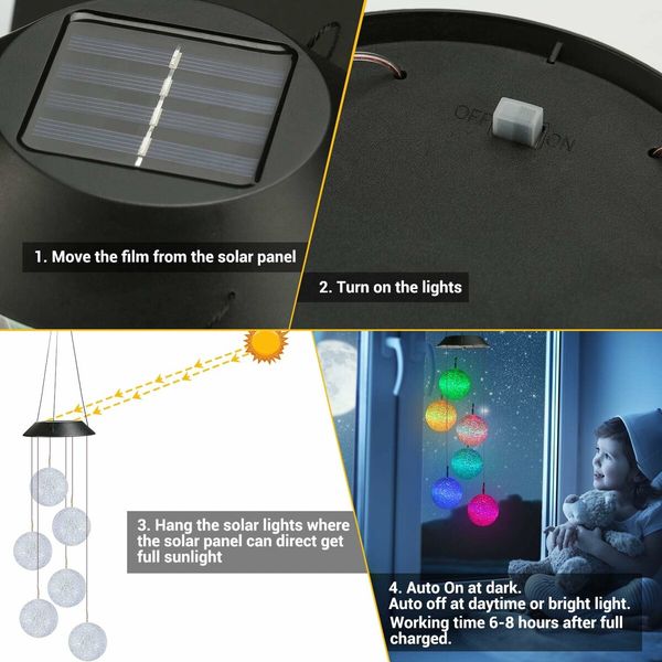 Solar Color-Changing Wind Chimes: Illuminate Your Garden and Patio