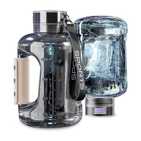 Portable Hydrogen Water Bottle 1500ml MAX ydrogen-Rich Water Generator with SPE PEM Technology for Home Office Travel Grey