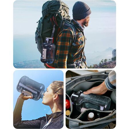 Portable Hydrogen Water Bottle 1500ml MAX ydrogen-Rich Water Generator with SPE PEM Technology for Home Office Travel Grey