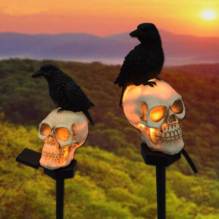 Spooky Halloween Outdoor Lights: Solar-Powered Skeleton Ghost LED Lights for Eerie Party Decor, Balcony Ambiance, and Garden Fright