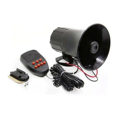 12V 50W Air Siren Horn: Powerful Warning System with 120dB Alarm and Megaphone for Cars and Trucks