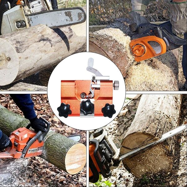 Hand-Cranked Large Chainsaw Sharpener Jig Kit for Precision and Power, Durable construction long-lasting performance