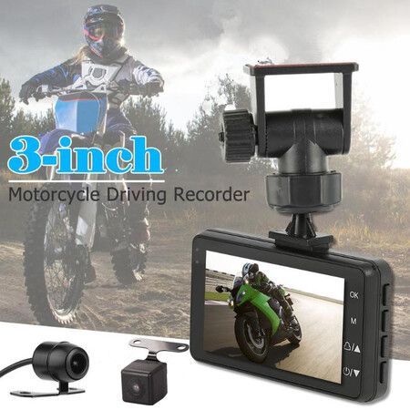 HD 1080P Waterproof Motorcycle Camera - Wide Angle Night Vision for Front and Rear Recording