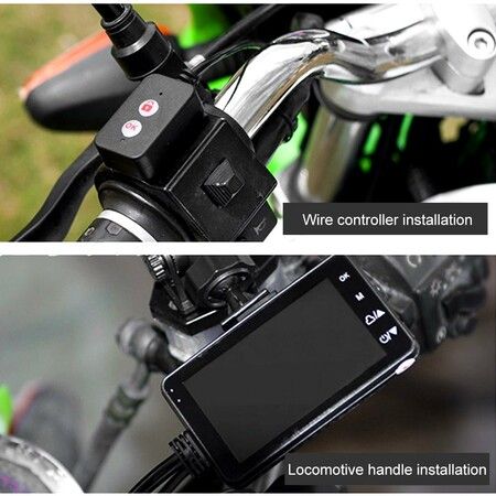 HD 1080P Waterproof Motorcycle Camera - Wide Angle Night Vision for Front and Rear Recording