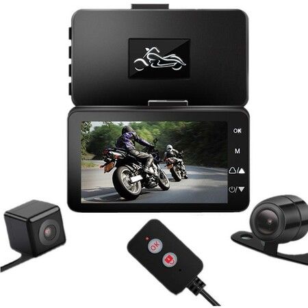 HD 1080P Waterproof Motorcycle Camera - Wide Angle Night Vision for Front and Rear Recording