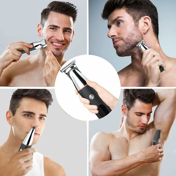 Cordless All-in-One Beard Trimmer for Men: 5-in-1 Kit for Beard, Mustache, Nose, Body, and Hair Cutting