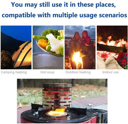 Stay Warm Mini Camping Heater with Stainless Steel Stove and Tent Heating Cover for Backpackers and Hikers