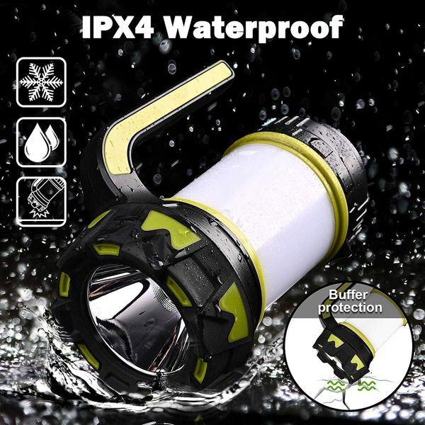 IP68 Waterproof LED Camping Lantern Light: USB Rechargeable, Dimmable, and Ultra-Bright