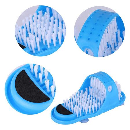 Shower Spa Foot Cleaner Massage Brush: Exfoliating Cleaning Slipper for Floor Spa Massage